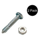 05907100 Qty 2: Shear Pin with Nut, 1-7/16" x 1/4" Fits Ariens ST524 ST624 ST724