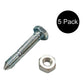 05907100 Qty 5: Shear Pin with Nut, 1-7/16" x 1/4" Fits Ariens ST524 ST624 ST724
