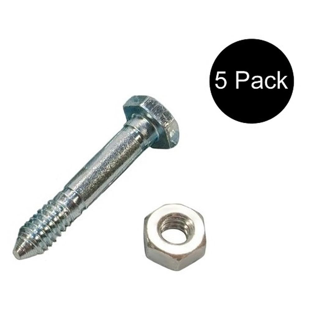 05907100 Qty 5: Shear Pin with Nut, 1-7/16" x 1/4" Fits Ariens ST524 ST624 ST724