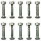 342449 Qty 10: Shear Pin with Nut, 1-7/16" x 1/4" Fits Jacobsen