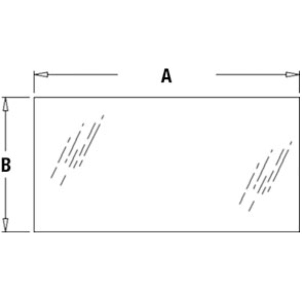 T201954 Rear Middle Glass Fits John Deere