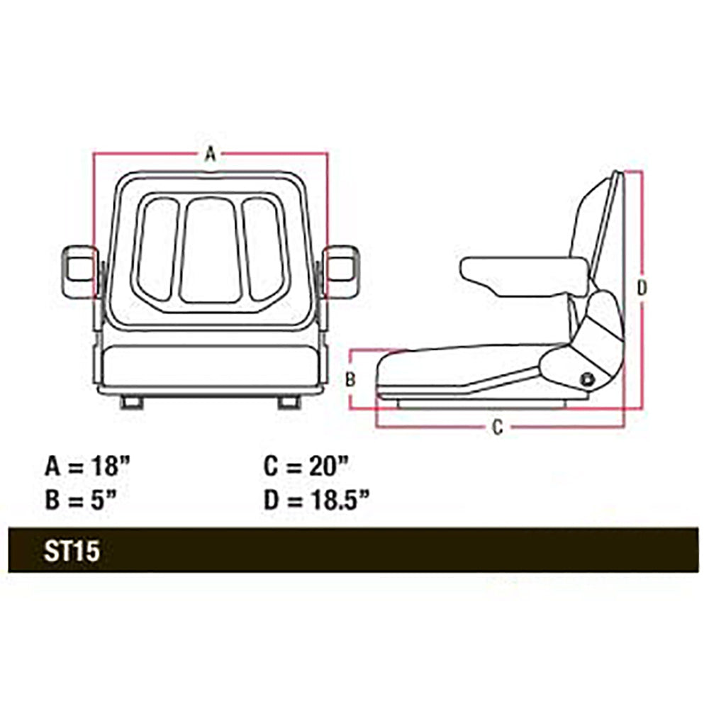 0278302 Black Universal Seat Fits Universal Products