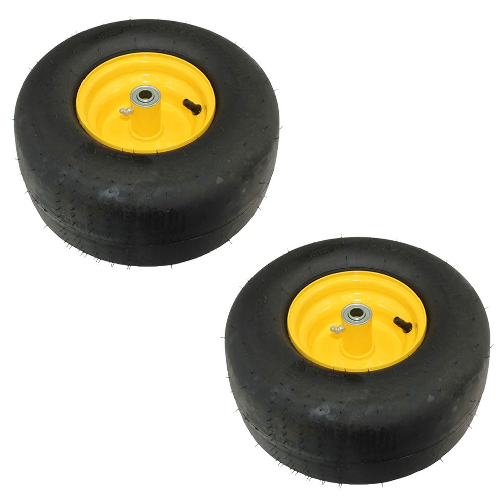 (2) 13x6.50-6 Smooth Wheel Assembly Fits John Deere Zero Turn Mower Z950A Z950M