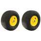 (2) 13x6.50-6 Smooth Wheel Assembly Fits John Deere Zero Turn Mower Z950A Z950M