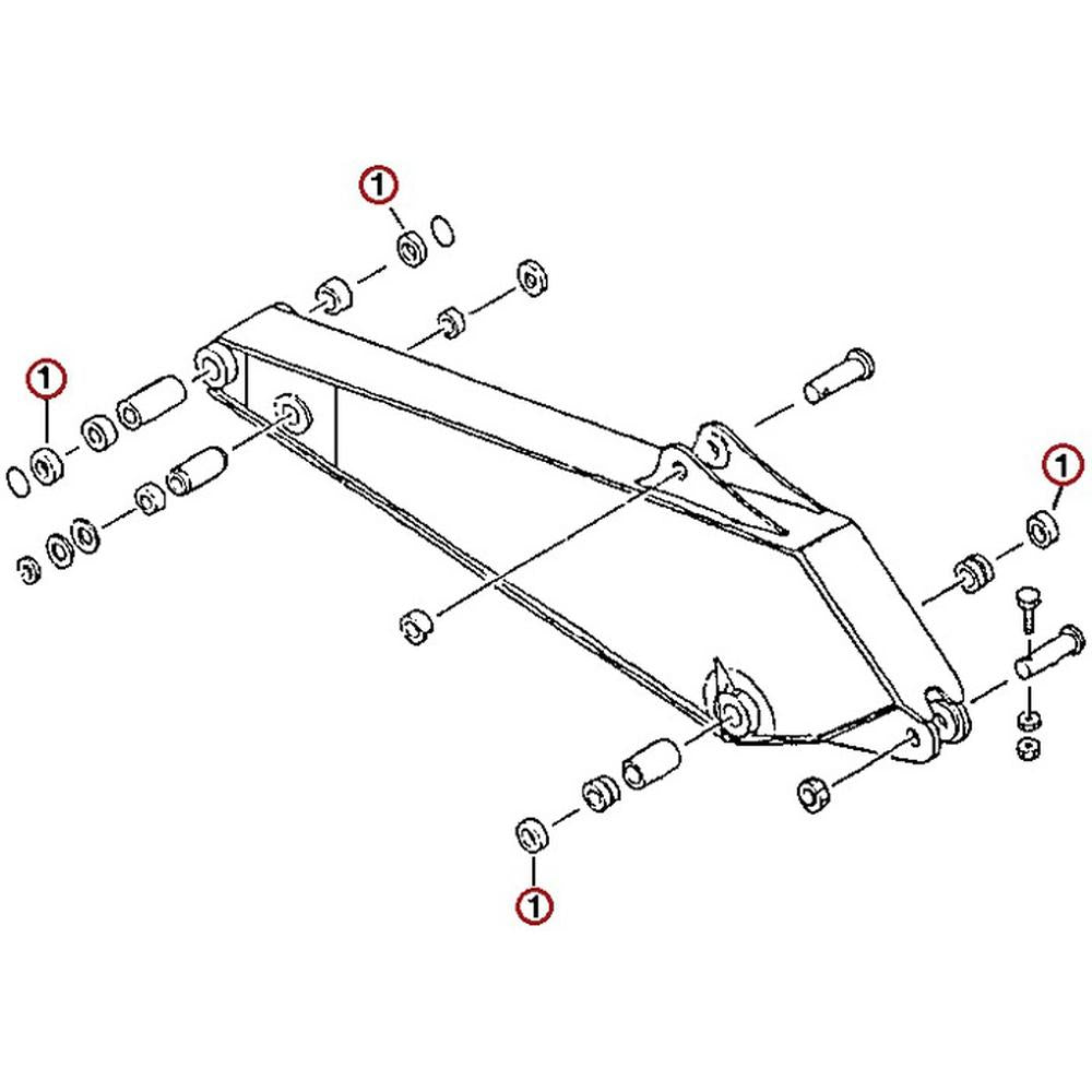 TH102445 Seal Fits John Deere 330CLC, 350DLC, 350GLC, 370C