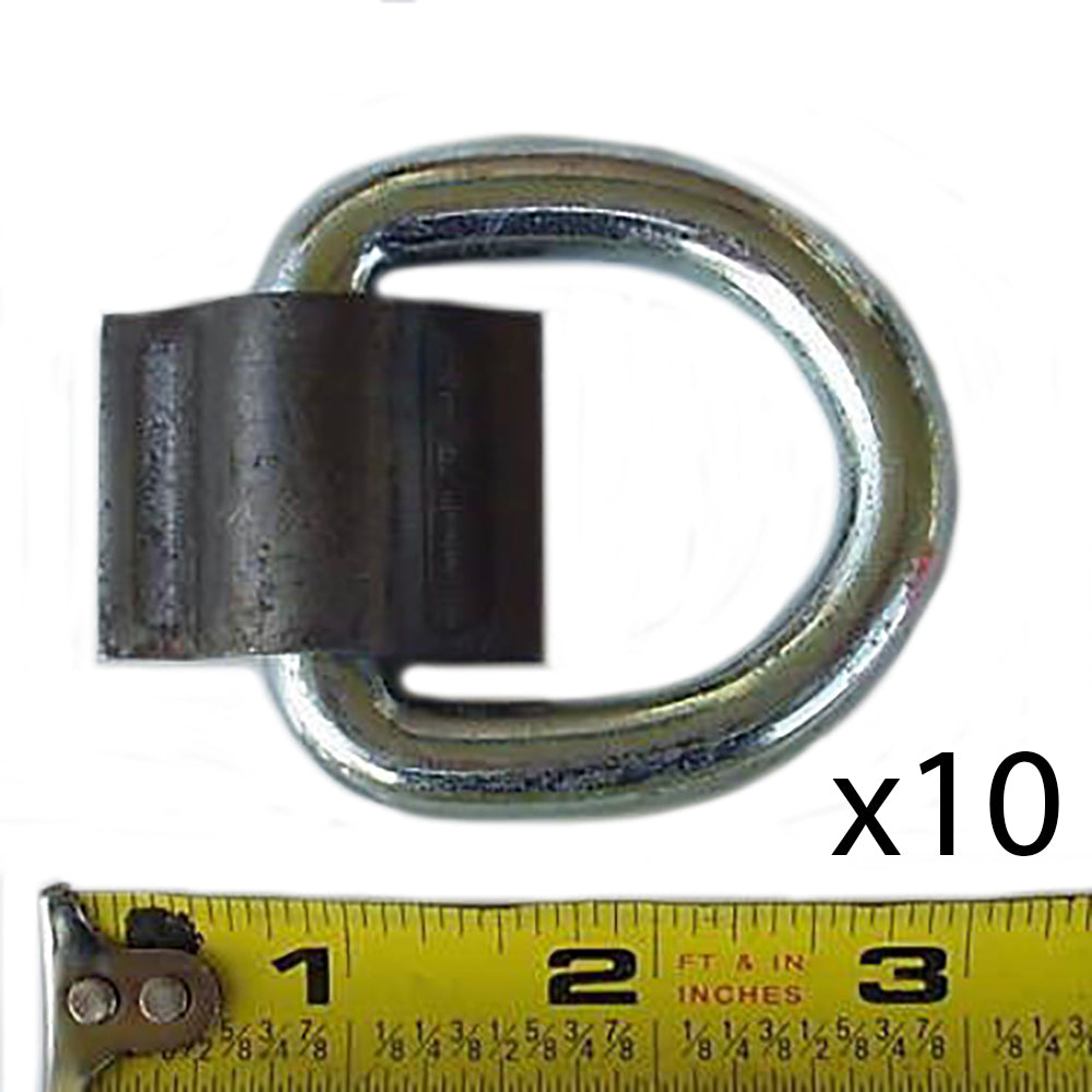 10WR15 Qty 10: 3/8" Weld On D-Ring Fits Universal Products Universal Fit