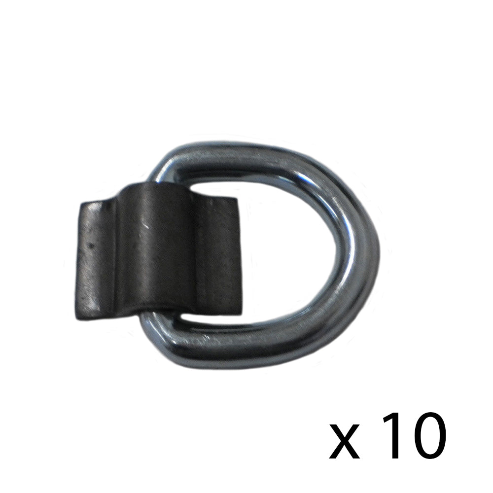 10WR15 Qty 10: 3/8" Weld On D-Ring Fits Universal Products Universal Fit
