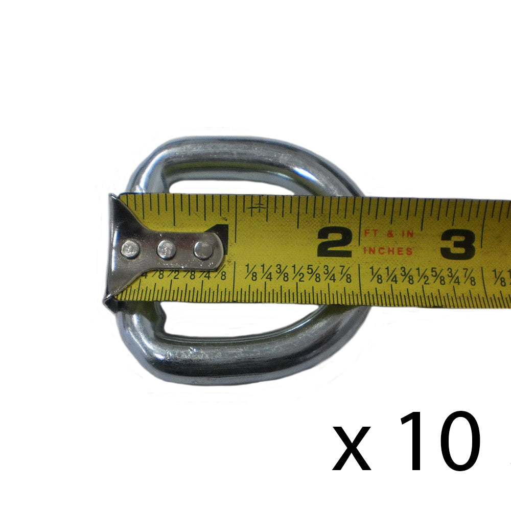 10WR15 Qty 10: 3/8" Weld On D-Ring Fits Universal Products Universal Fit