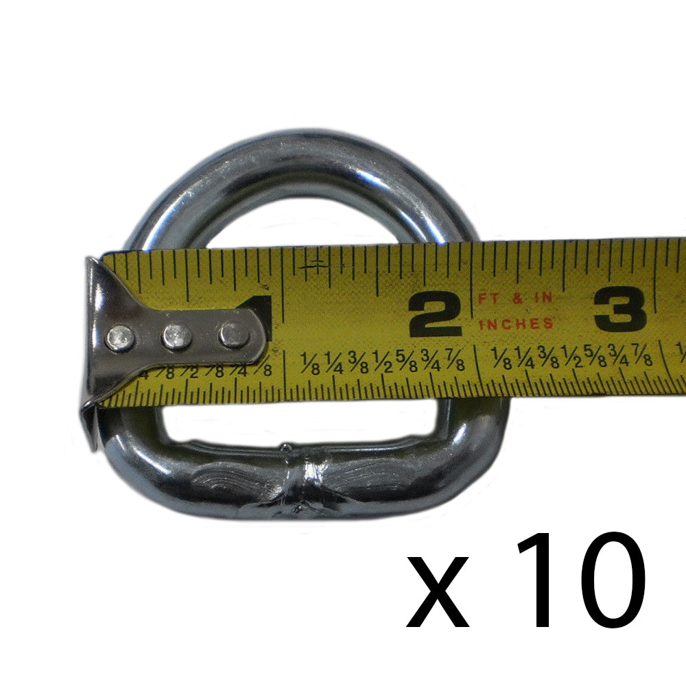 10WR15 Qty 10: 3/8" Weld On D-Ring Fits Universal Products Universal Fit
