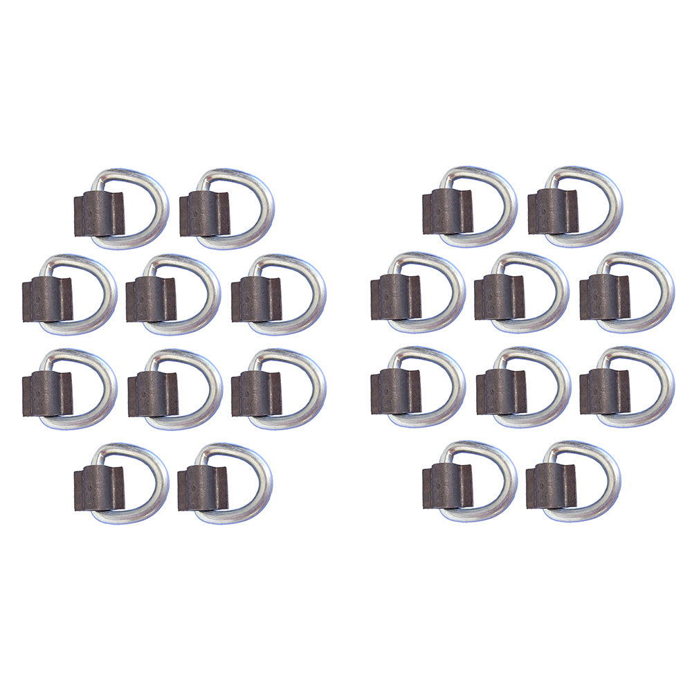 10WR15 Qty 20: 3/8" Weld On D-Ring Fits Universal Products Universal Fit