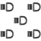 DR050-Z-BLK Qty 5: 1/2" Bolt-on D-Ring (Black)
 Fits Universal Products