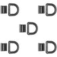 DR050-Z-BLK Qty 5: 1/2" Bolt-on D-Ring (Black)
 Fits Universal Products