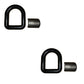 Tlu28-0017 Qty 2: 1" Weld-On D-Ring (Black)
 Fits Universal