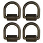 Tlu28-0017 Qty 4: 1" Weld-On D-Ring (Black)
 Fits Universal