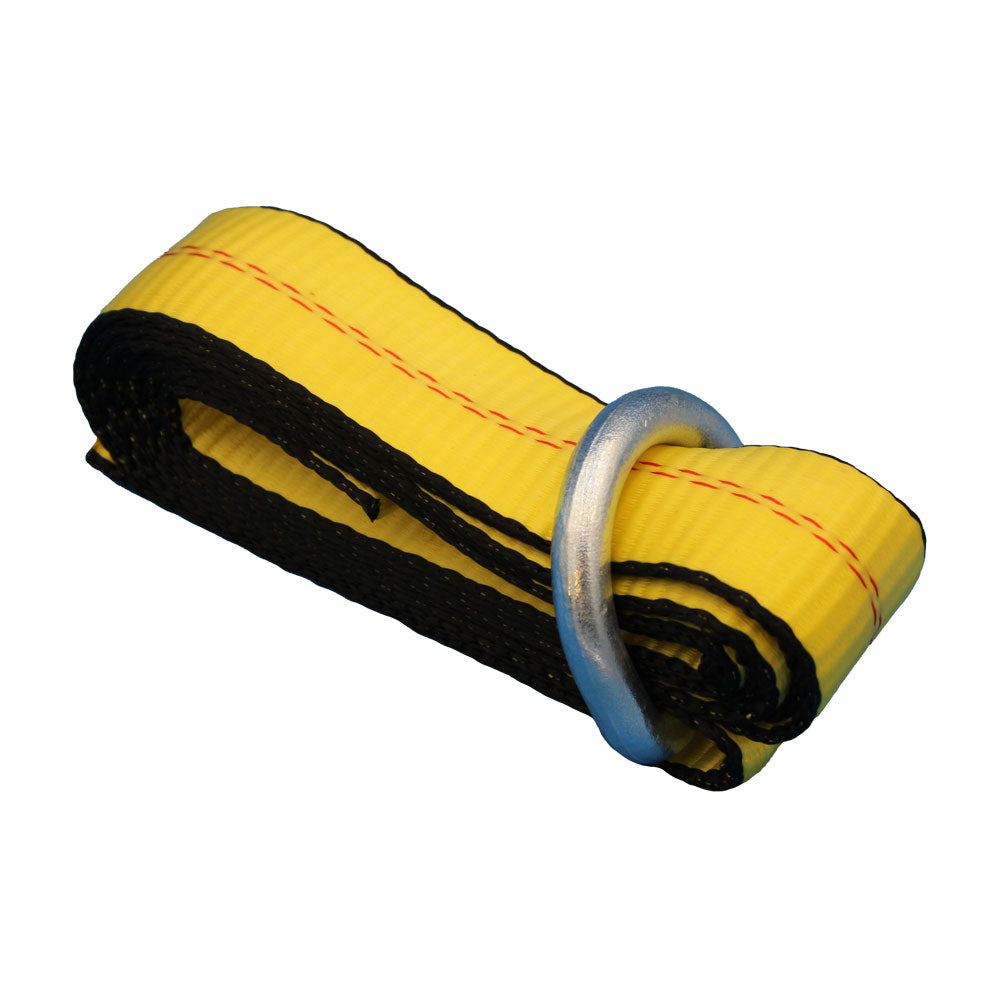 Car Hauler Yellow Lasso Wheel Tie Down Strap 8' w/D-Ring for Tow Dolly Tow Truck