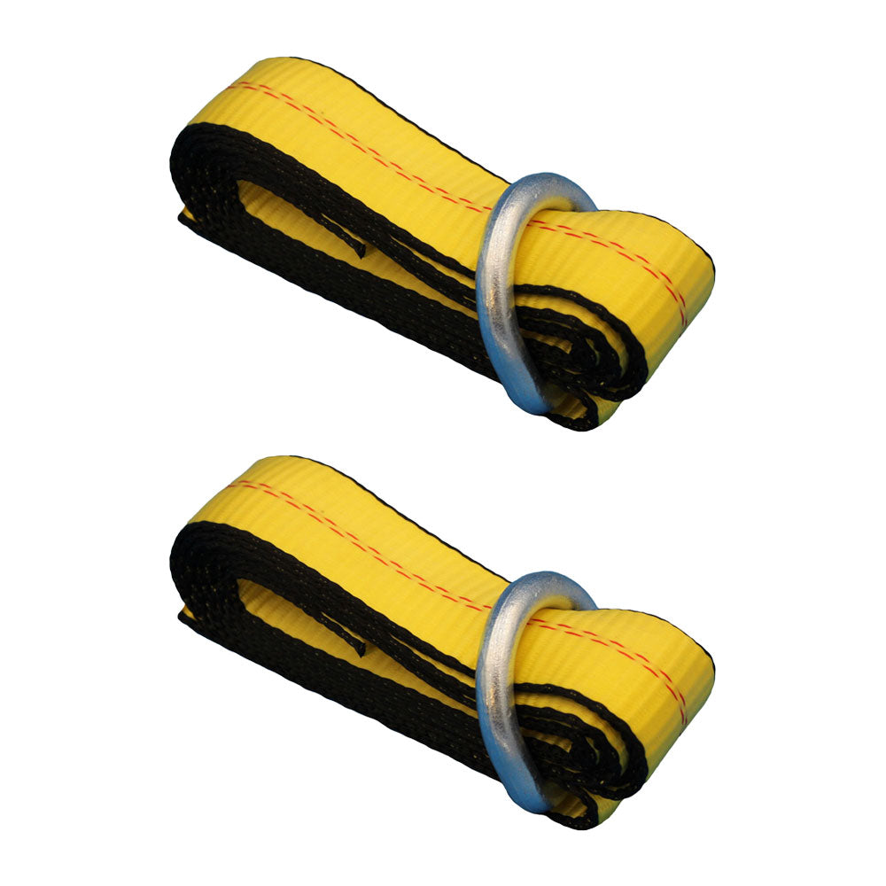Qty 2: Heavy Duty Lasso/Wheel Lift Straps  (Yellow)  Fits Universal Products