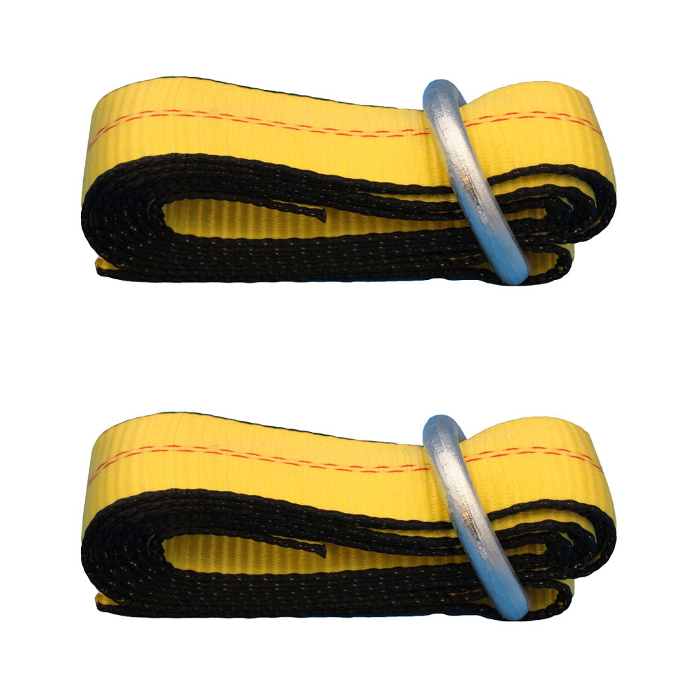 Qty 2: Heavy Duty Lasso/Wheel Lift Straps  (Yellow)  Fits Universal Products