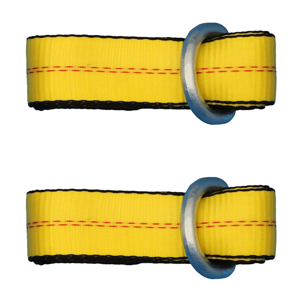 Qty 2: Heavy Duty Lasso/Wheel Lift Straps  (Yellow)  Fits Universal Products