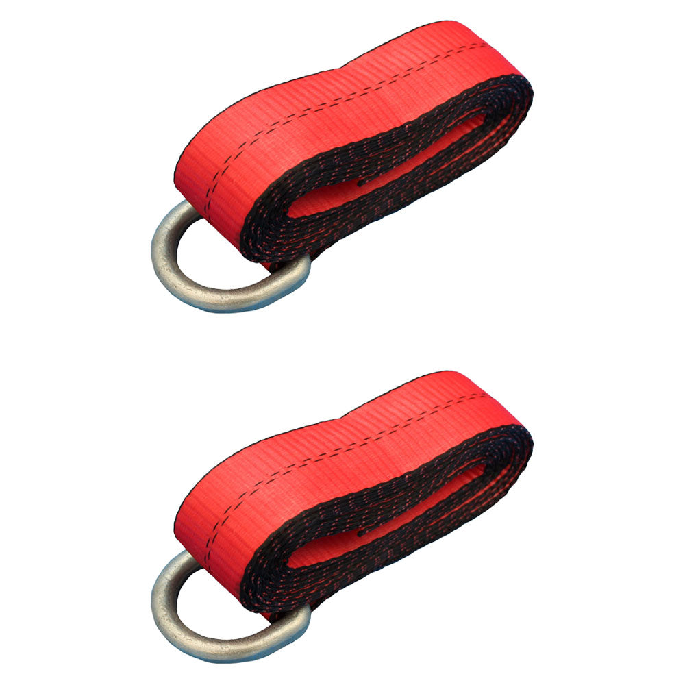 N/A Qty 2: Heavy Duty Lasso/Wheel Lift Straps (Red) Fits Universal