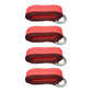 (4) Car Hauler Lasso Wheel Tie Down Straps 12' w/ D-Ring for Tow Dolly Tow Truck