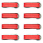 (8) Car Hauler Lasso Wheel Tie Down Straps 12' w/ D-Ring for Tow Dolly Tow Truck