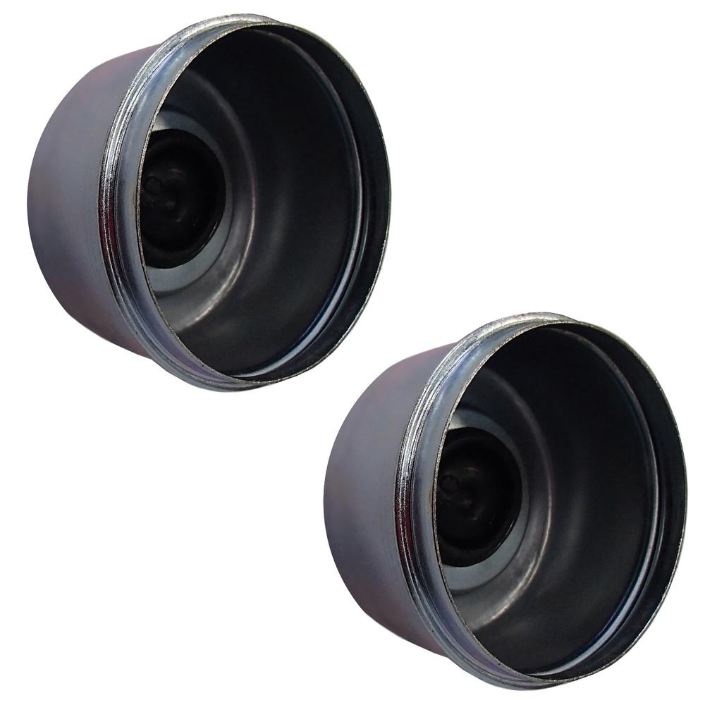 2 Trailer Axle Hub EZ Lube 2.72" Dust Cover Grease Cap & Rubber Plug for Dexter