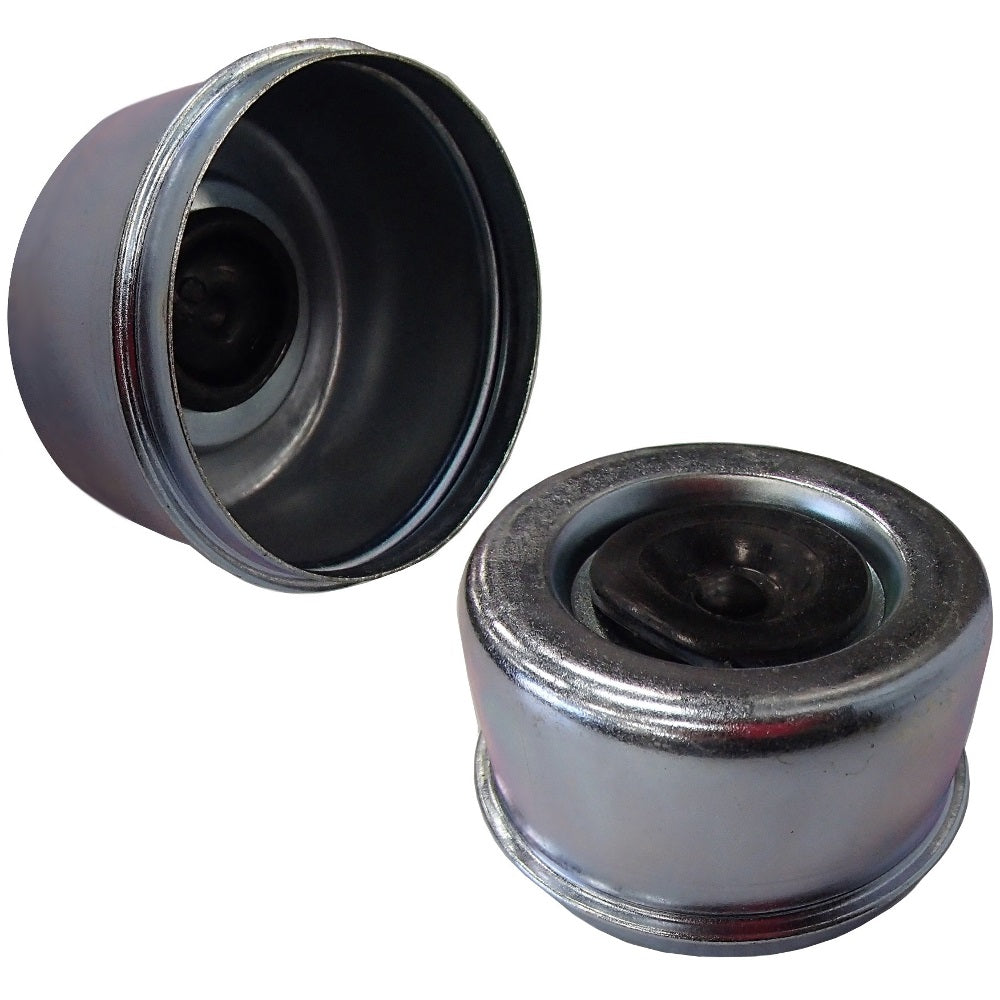 2 Trailer Axle Hub EZ Lube 2.72" Dust Cover Grease Cap & Rubber Plug for Dexter
