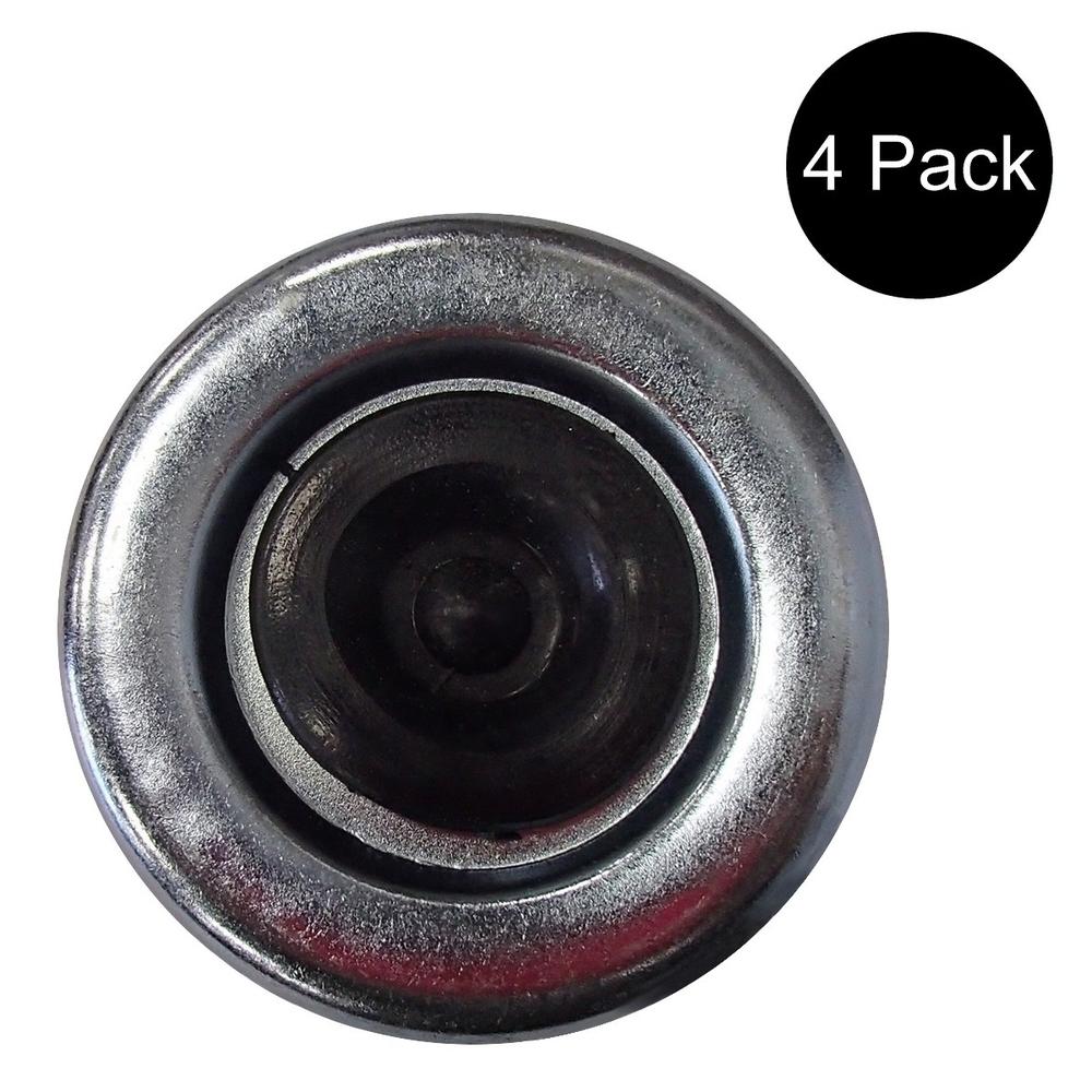 (Pack of 4) Grease Caps, 2.72", with Rubber Plugs for 8 Lug Hub, Trailer Axles