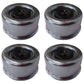 (Pack of 4) Grease Caps, 2.72", with Rubber Plugs for 8 Lug Hub, Trailer Axles