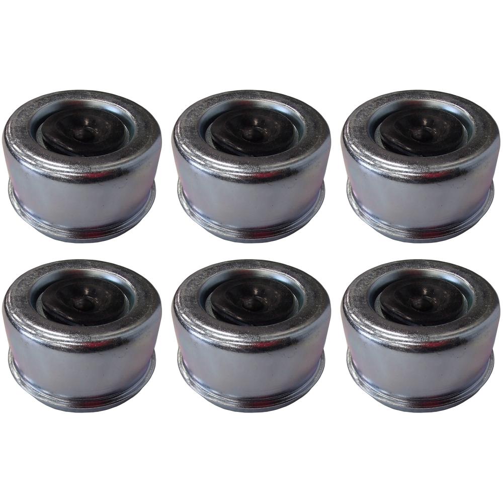(6) 2.64" Diameter Grease Caps w/Rubber Inserts Fits EZ Lube Spindle