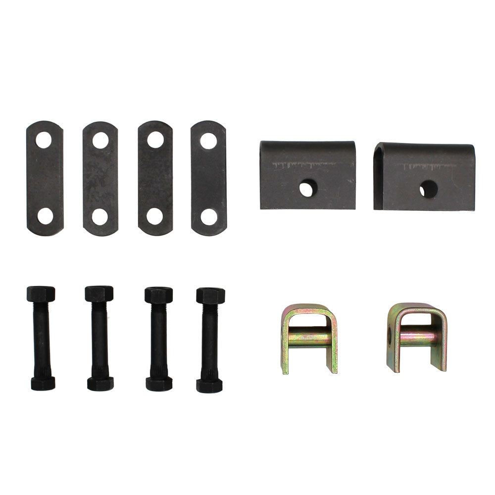 Weld On Utility Trailer Double-Eye Leaf Spring Hanger Kit - Single Axle