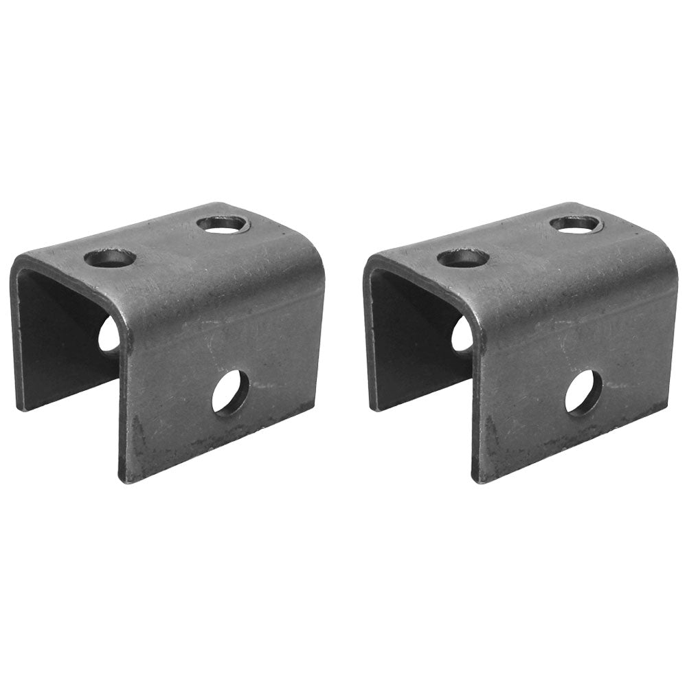 (2) Two Steel Weld-On Hangers for Single Axle Trailer 1-3/4" Leaf Spring Axle