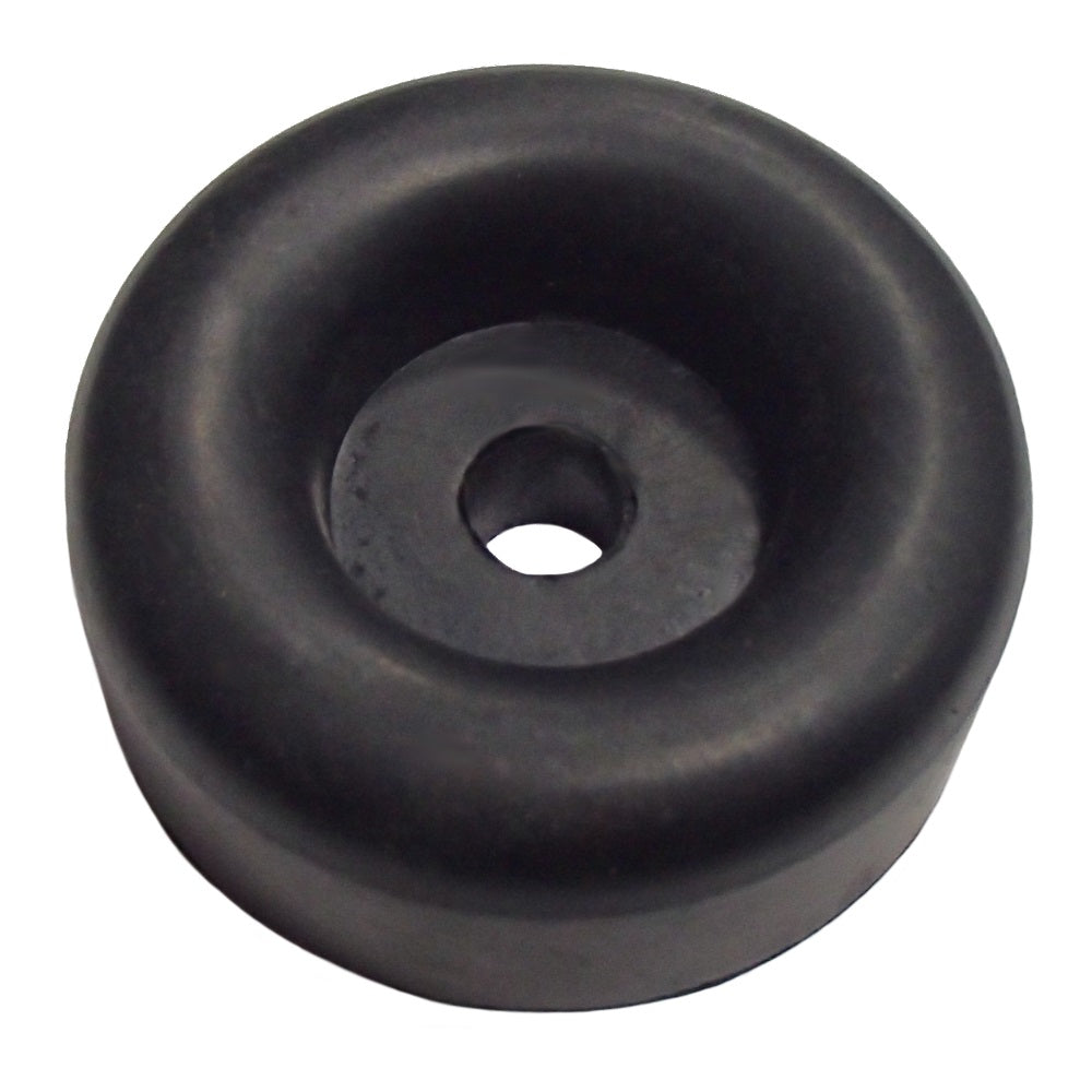 Black Rubber Bumper Ramp Door Stop 2.5" Round for Cargo Trailer RV Dock Guard