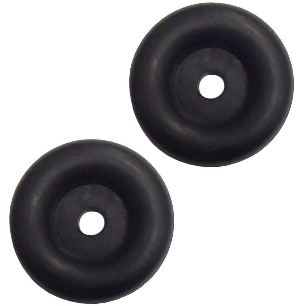2 Pack Trailer Door Round Rubber Bumper 2-1/2" Diameter 1" Tall w/ Mounting Hole