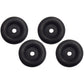 (4 PACK)- Cargo Trailer Ramp Door Stop Guard Black Rubber Bumper 2.5" Round