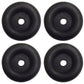 (4)- Cargo Trailer Ramp Guard Door Stop 2.5" Premium Round Black Rubber Bumper