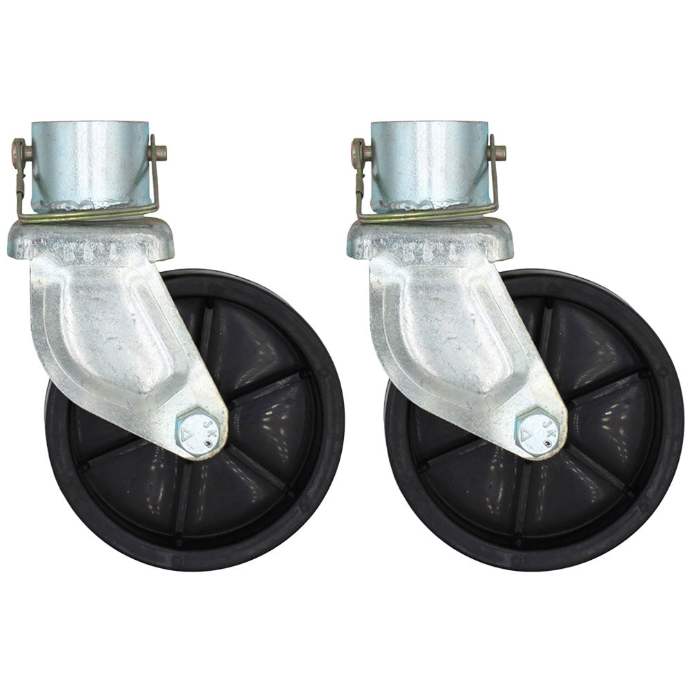2 Pc 6" Trailer Jack Swivel Caster Wheel with Pin Boat Hitch Replacement