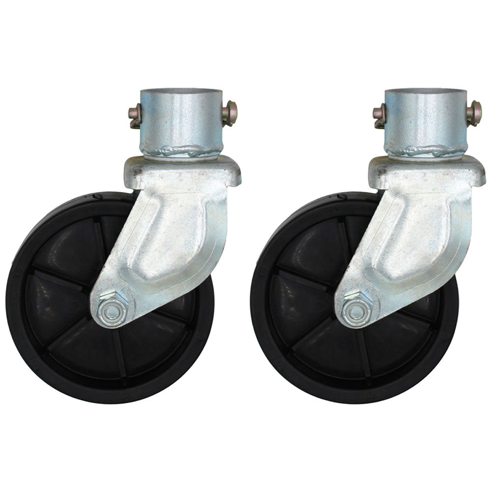 Qty 2: 6" Trailer Swirl Caster Wheel with Pin Fits Universal Products