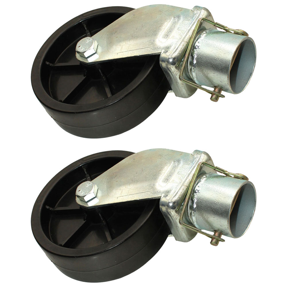 Qty 2: 6" Trailer Swirl Caster Wheel with Pin Fits Universal Products