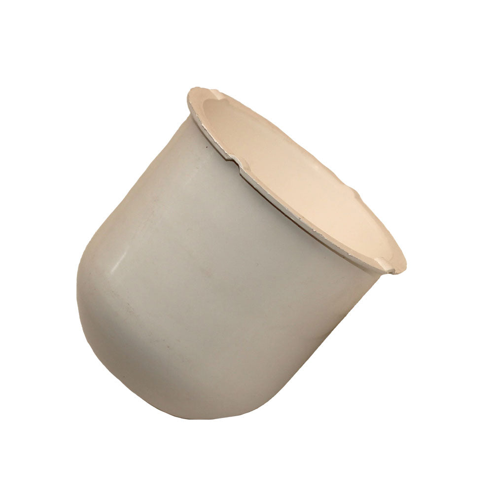 (1) One New Aftermarket Replacement White Trailer Wheel Hub Center Cap