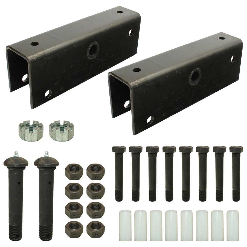 Trailer Suspension Rebuild Kits 12" Slipper Spring Equalizers w/ Bushings Bolts