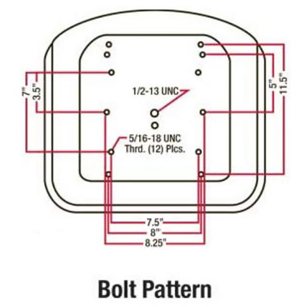 Michigan Style Seat w/o Tracks Fits Ford/New Holland Replaces B1TM333BL