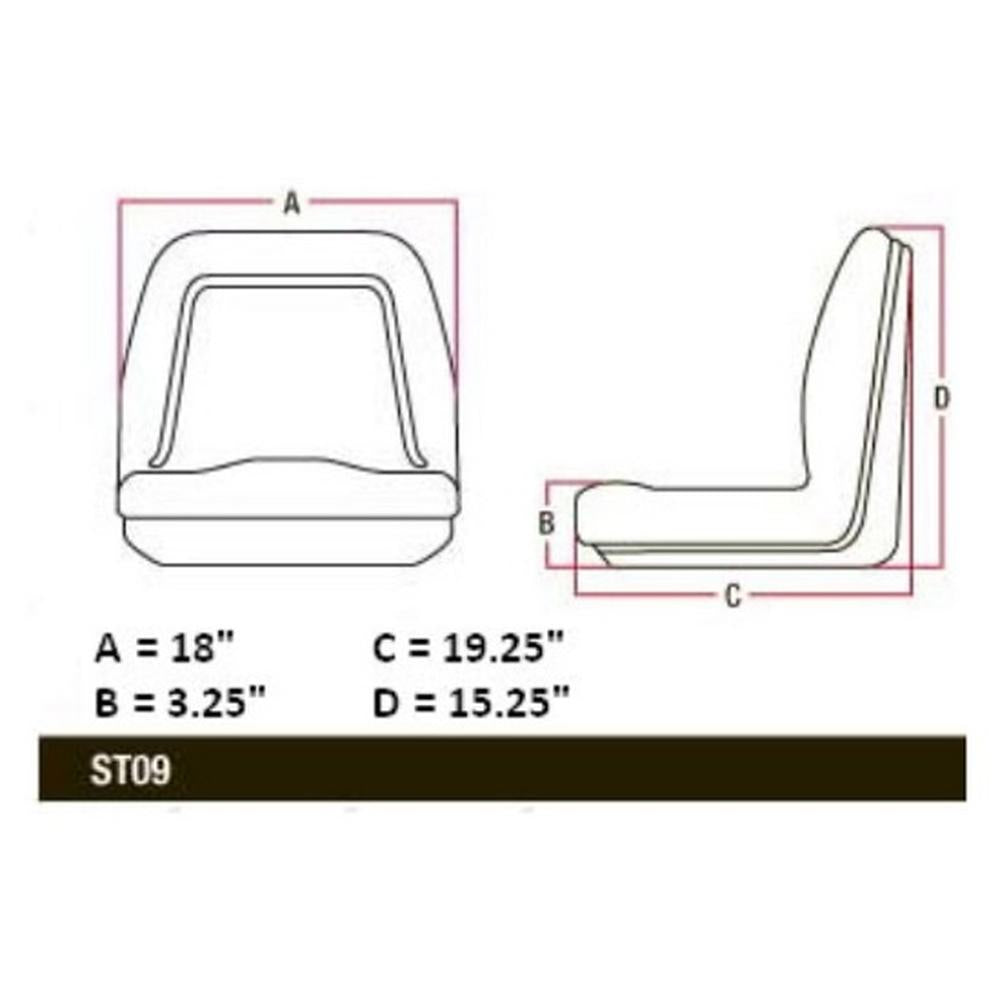 TM333GR - Gray Michigan Style Seat