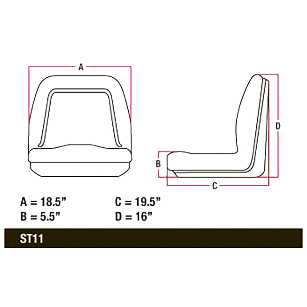 LGS97HBY Yellow Michigan Style Seat Fits Universal Products