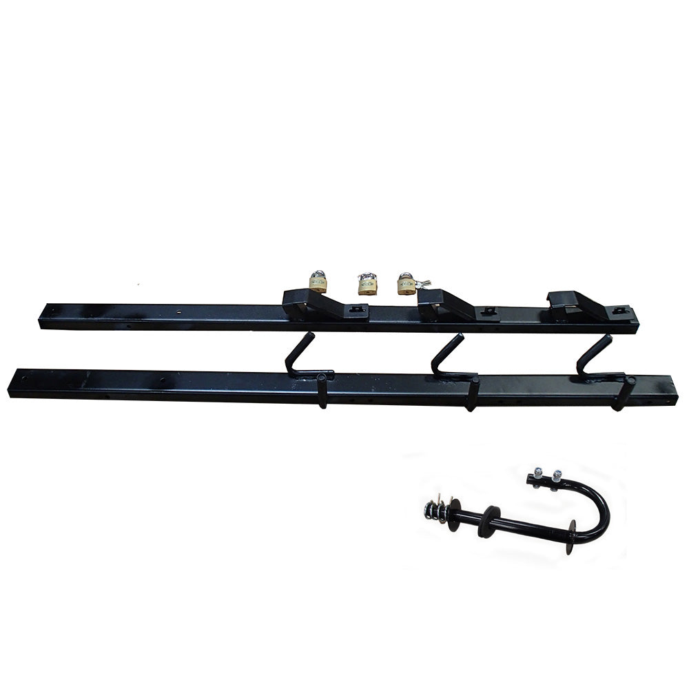 3-Place Trimmer Trim Line Holder Rack Carrier & Locks for Open Landscape Trailer