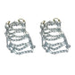 2 Link Spacing Snow Tire Chain Set for 26x12-12 Tires ATV UTV Lawn Mower Tractor