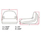 TY15861 Yellow Low Back Seat Fits John Deere 100 108 111 111H 112H 112L 116 116H