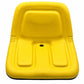 135001YE Yellow High-Back Pan Seat for Forklifts Backhoes Compact Tractors Turf