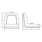 AM126149 18" Black Vinyl Seat Fits John Deere