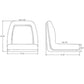 AM126149 18" Black Vinyl Seat Fits John Deere